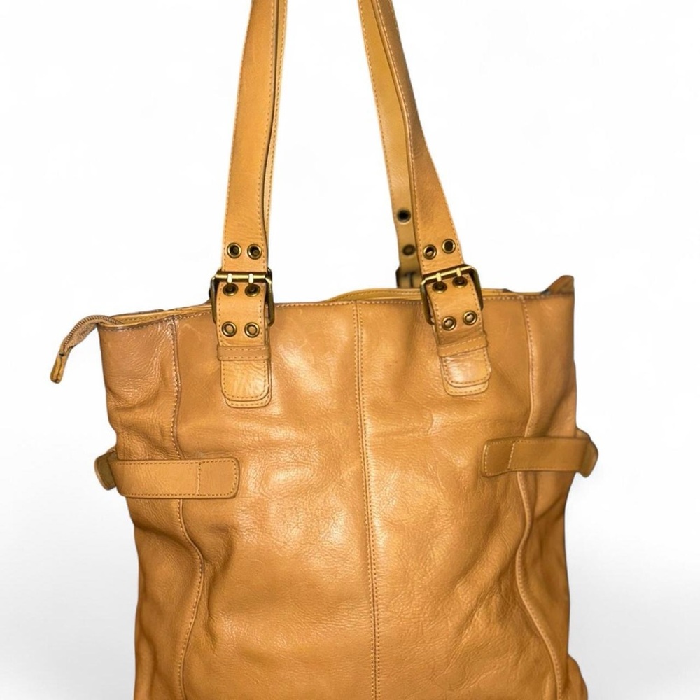 Marco Avane (italy) Y2K Leather Cargo Pocket Tote Bag Tan Shoulder Bag Vintage - Picture 4 of 8